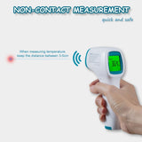 Thermomètre LCD frontal infrarouge sans Contact numérique avec fonction de mémoire réglage sonore d'alarme couleur